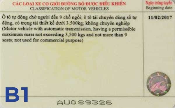 Tìm hiểu về bằng lái xe hạng B1 và hạng B2