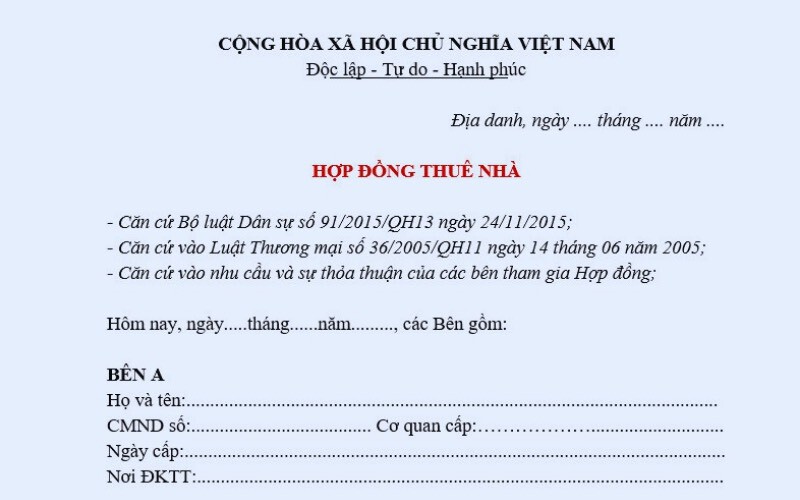 Hợp đồng thuê nhà - Khái niệm và ý nghĩa pháp lý