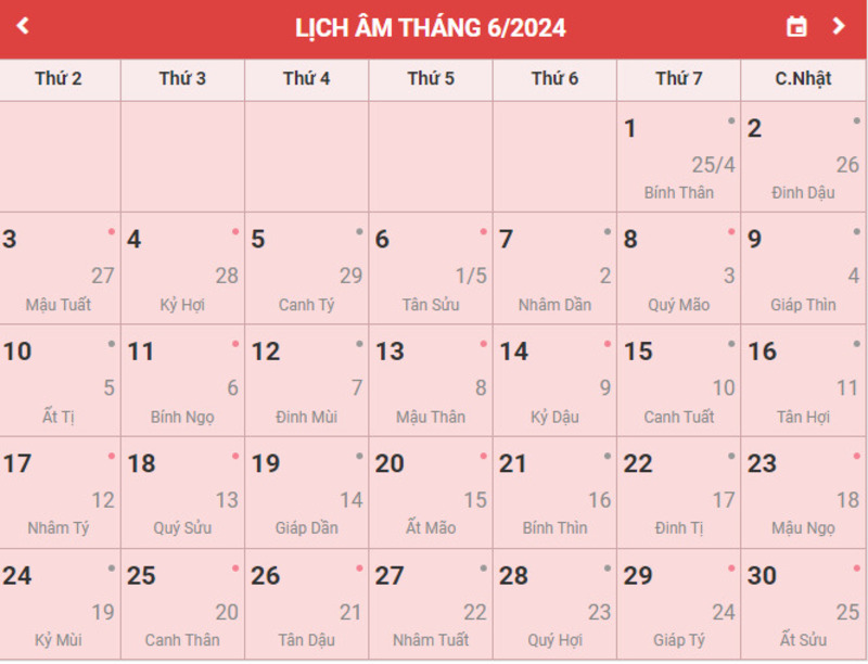 Lịch âm 2023 - Đọc đủ ngày, tháng, giờ và can chi