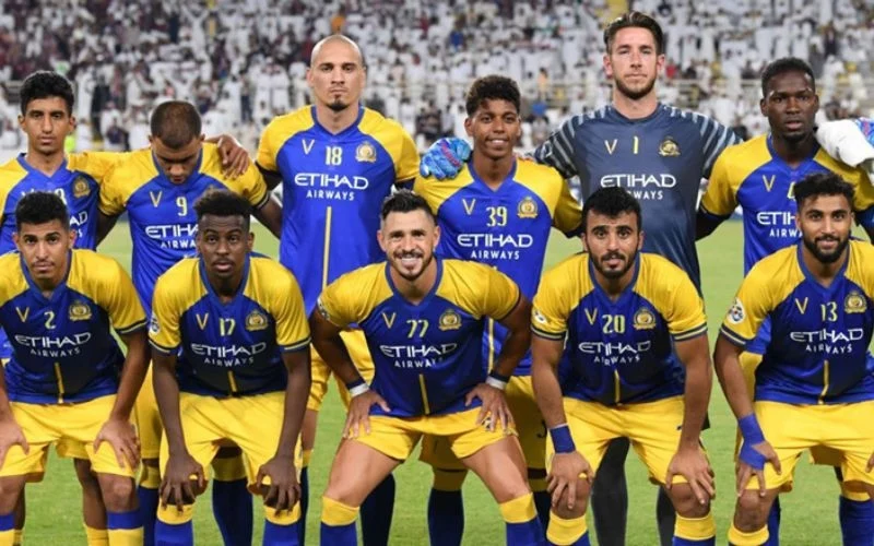 Đội hình câu lạc bộ Al Nassr trong một trận đấu tại giải Ả Rập