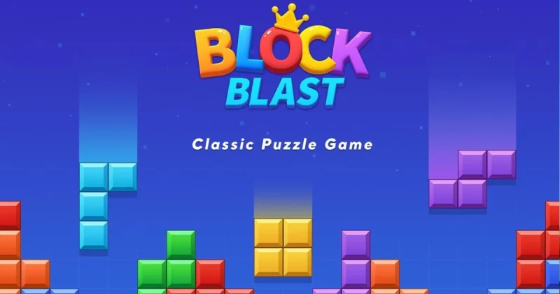 Giao diện trò chơi xếp khối Block Blast hấp dẫn và đầy màu sắc