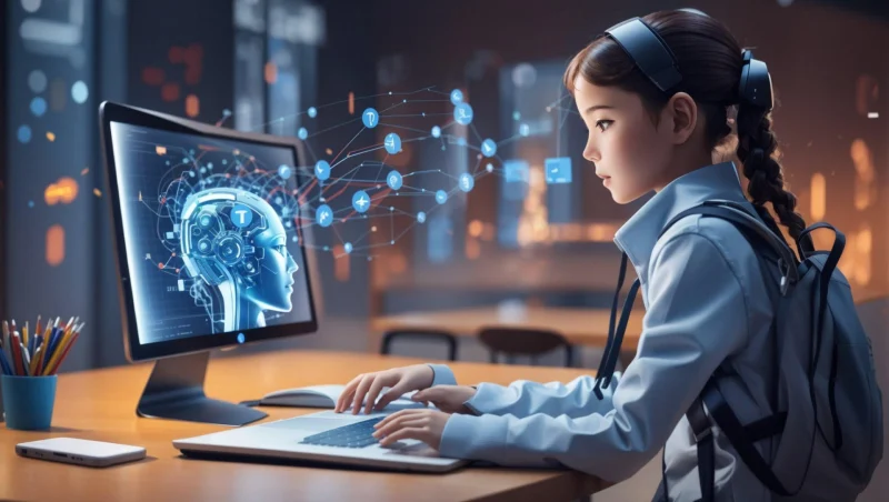 Học sinh sử dụng máy tính để truy cập ChatGPT tại Việt Nam
