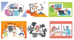 Minh họa rủi ro bảo mật và lừa đảo trực tuyến trên mạng xã hội