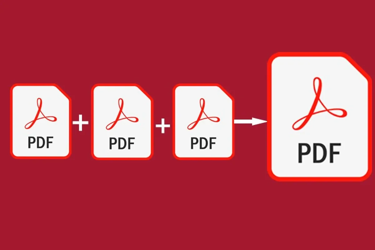 Minh họa cách ghép nhiều file PDF thành một tệp duy nhất đơn giản