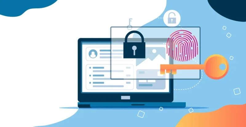 Minh họa bảo mật tài khoản Gmail và đăng nhập an toàn trên máy tính