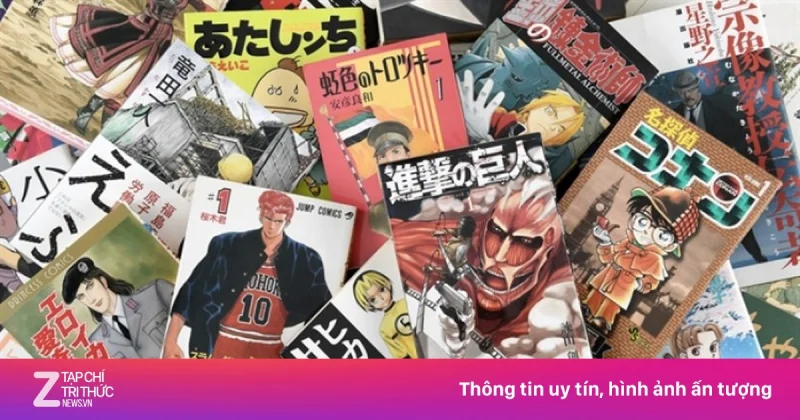 Nhiều tập truyện tranh Nhật Bản minh họa cho các trang web đọc truyện lậu