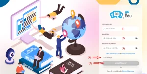Minh họa quy trình đăng ký tài khoản học tập trực tuyến ioe vn