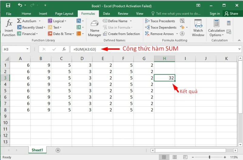 Các hàm GG Sheet cơ bản dân văn phòng