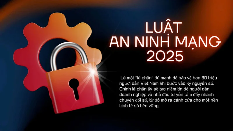 Ổ khóa bảo mật tượng trưng cho việc thực thi Luật An ninh mạng tại Việt Nam