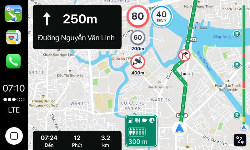 Giao diện ứng dụng dẫn đường thay thế Google Maps cho tài xế Việt