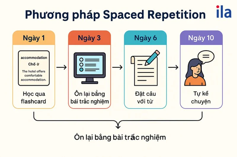 Quy trình học từ vựng hiệu quả với phương pháp lặp lại ngắt quãng