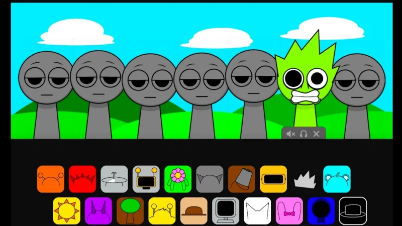 Giao diện trò chơi sáng tạo âm nhạc Sprunki phong cách Incredibox độc đáo