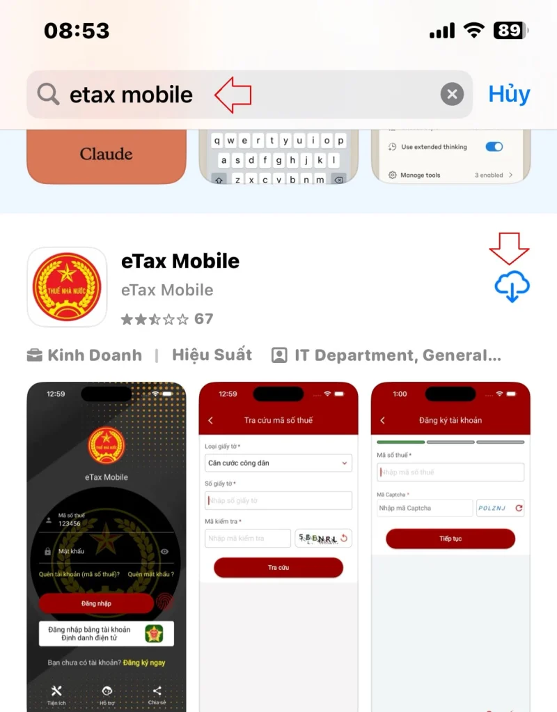 Hướng dẫn tải ứng dụng eTax Mobile để tra cứu mã số thuế cá nhân
