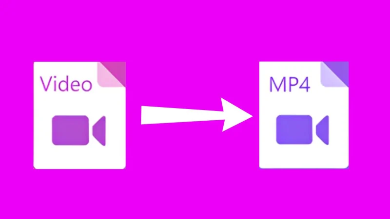 Minh họa quá trình chuyển đổi định dạng video sang MP4 đơn giản