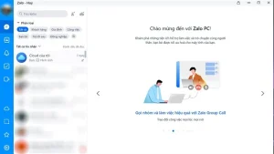 Giao diện ứng dụng Zalo PC trên máy tính hỗ trợ làm việc hiệu quả