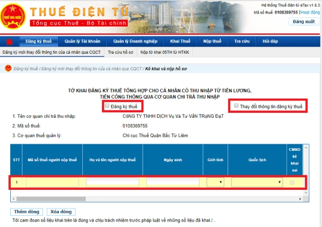 Hướng dẫn tự đăng ký mã số thuế cá nhân