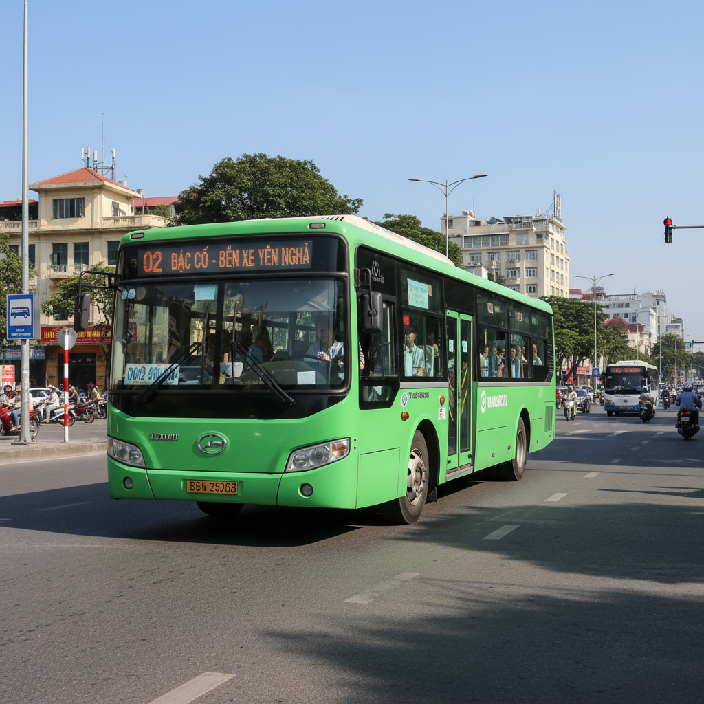 lộ trình xe bus 02 hà nội mới nhất