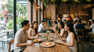 Review thực đơn và không gian sang trọng tại hệ thống Pizza 4P's