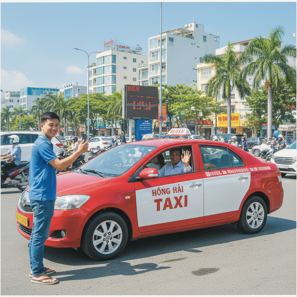 taxi hồng hải