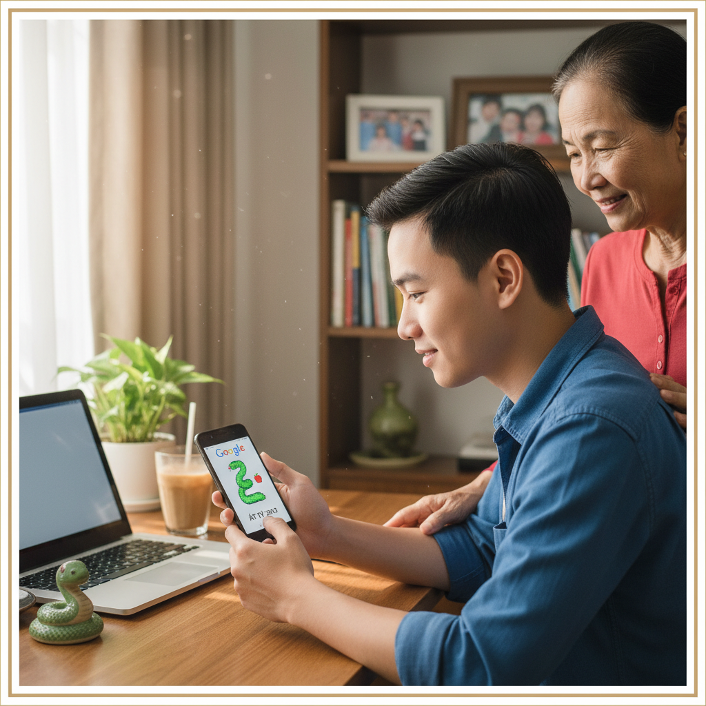 trò chơi của google về năm ất tỵ